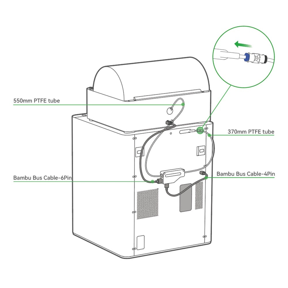 Bambu Lab Tubes PTFE schéma