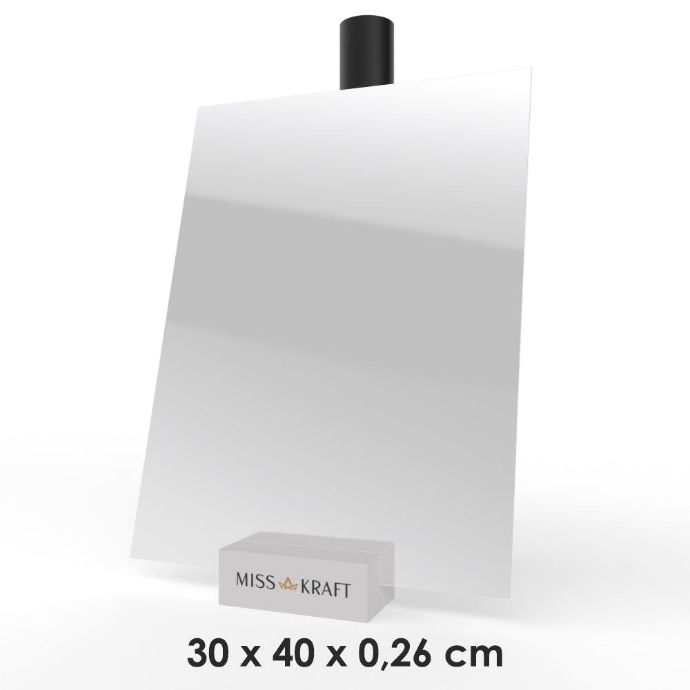 Plaque acrylique MissKraft - Mirroir Argent