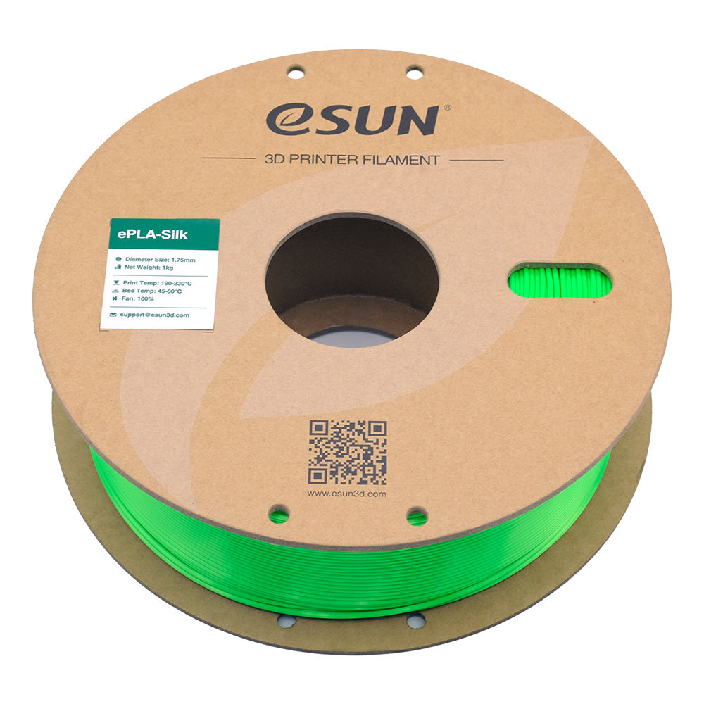 Bobine eSun de eSilk Green - 1 kg - Spool couchée