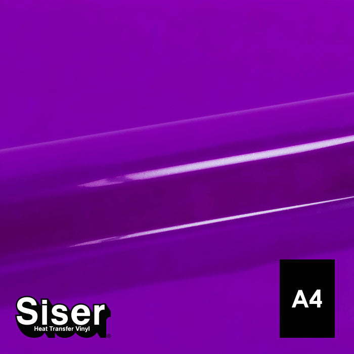 Siser - Basic Flex - Feuille A4 Thermocollant - (A0072) Violet Fluo - 20 x 30 cm