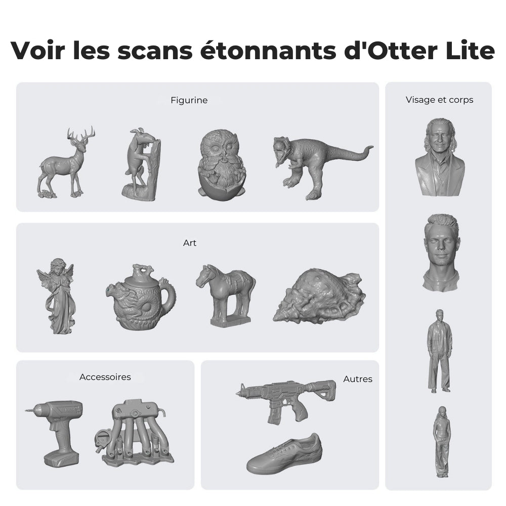 Creality - CR-Scan Otter Lite avec Poignée Lite Bridge - Sans Fil et Illimité
