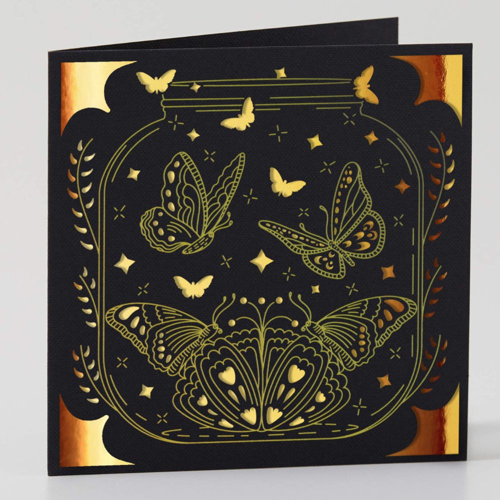 Cricut - 14 Cartes, Inserts, Foil et Enveloppes Célébration - 12 x 12 cm