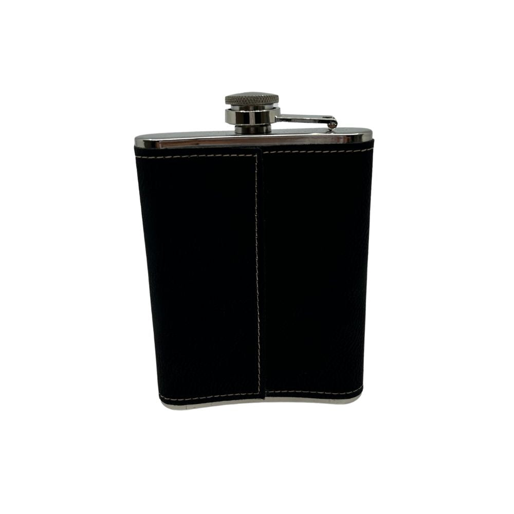 MissKraft - Flasque en Similicuir à graver - Noir - 240 ml