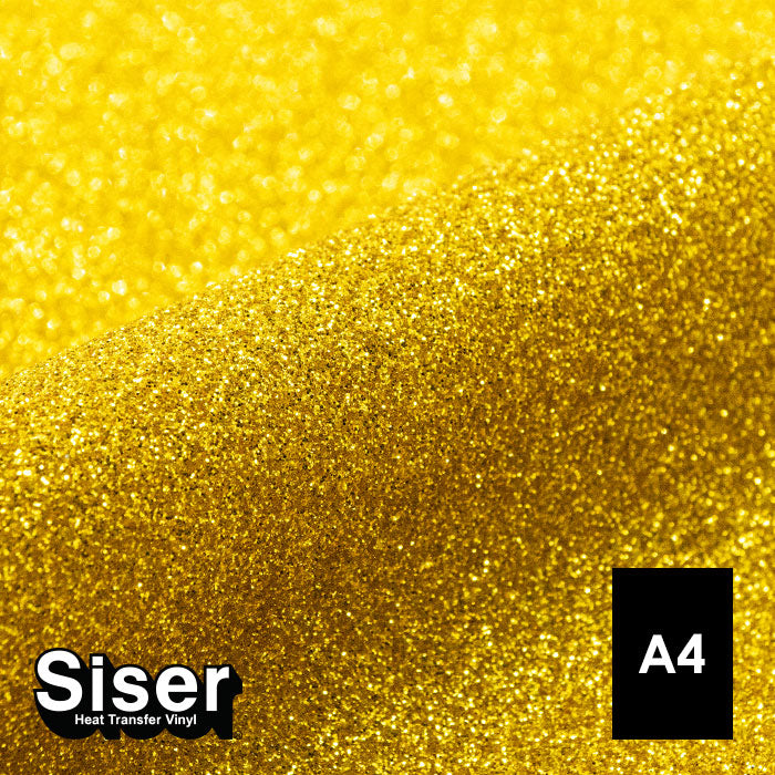 Siser - Glitter Flex - Feuille A4 Thermocollant - (G0020) Or Pailleté - 20 x 30 cm