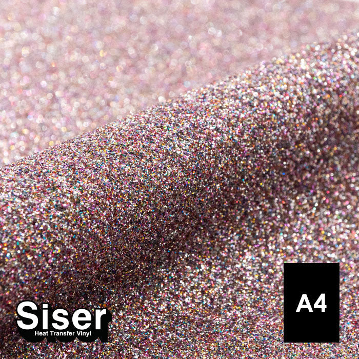 Siser - Glitter Flex - Feuille A4 Thermocollant - (G0079) Confetti Pailleté - 20 x 30 cm