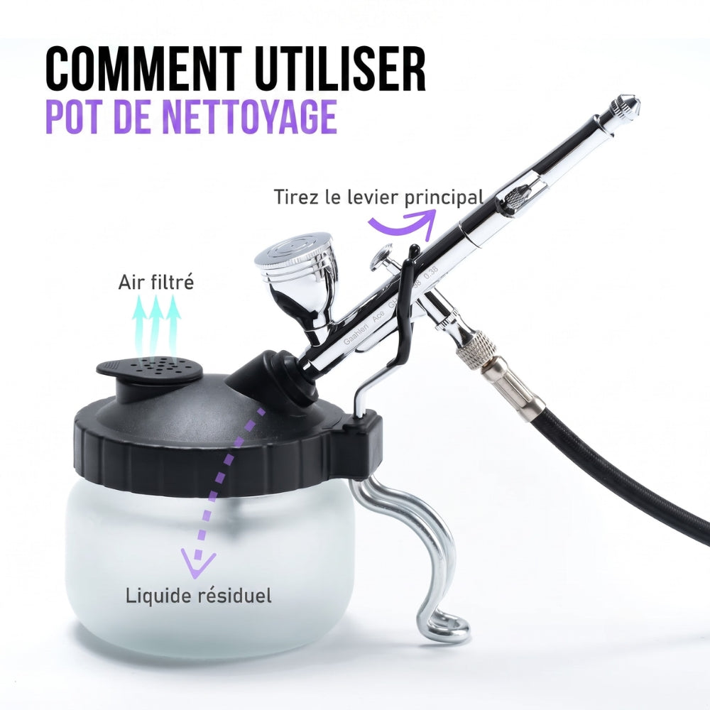 Gaahleri - Pot de Nettoyage pour Aérographe (Airbrush Cleaning Kit)