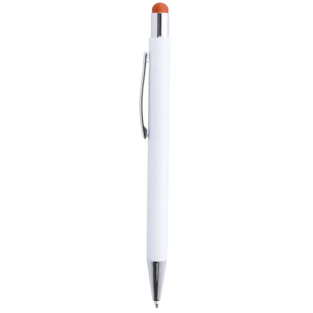 MissKraft - 5 Stylos à bille à graver Wirly Blanc embout Orange