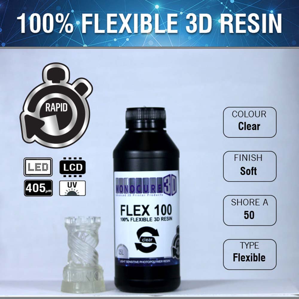 Monocure3D - Rapid Flex100 - Transparent (Clear) - 1 L