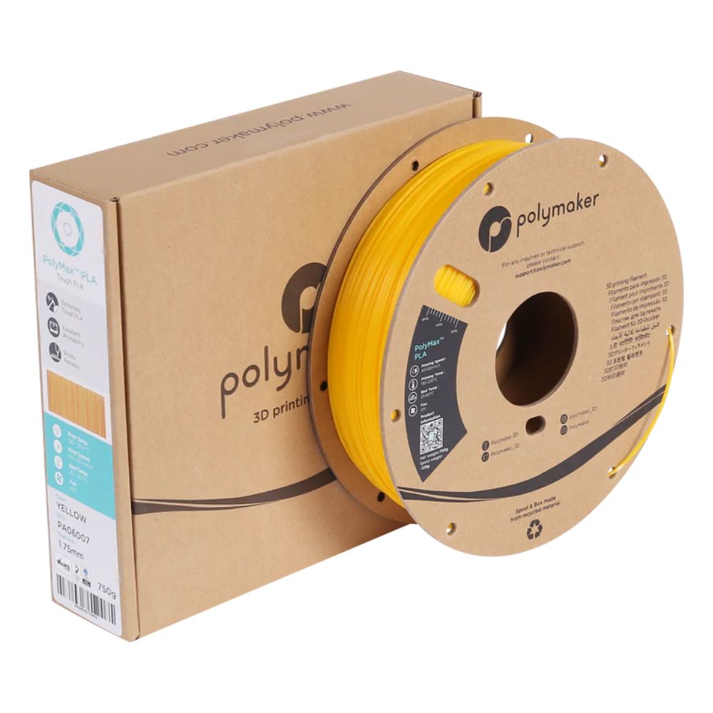 Polymaker - PolyMax Tough PLA - Jaune (yellow) - 1,75 mm - 750 g