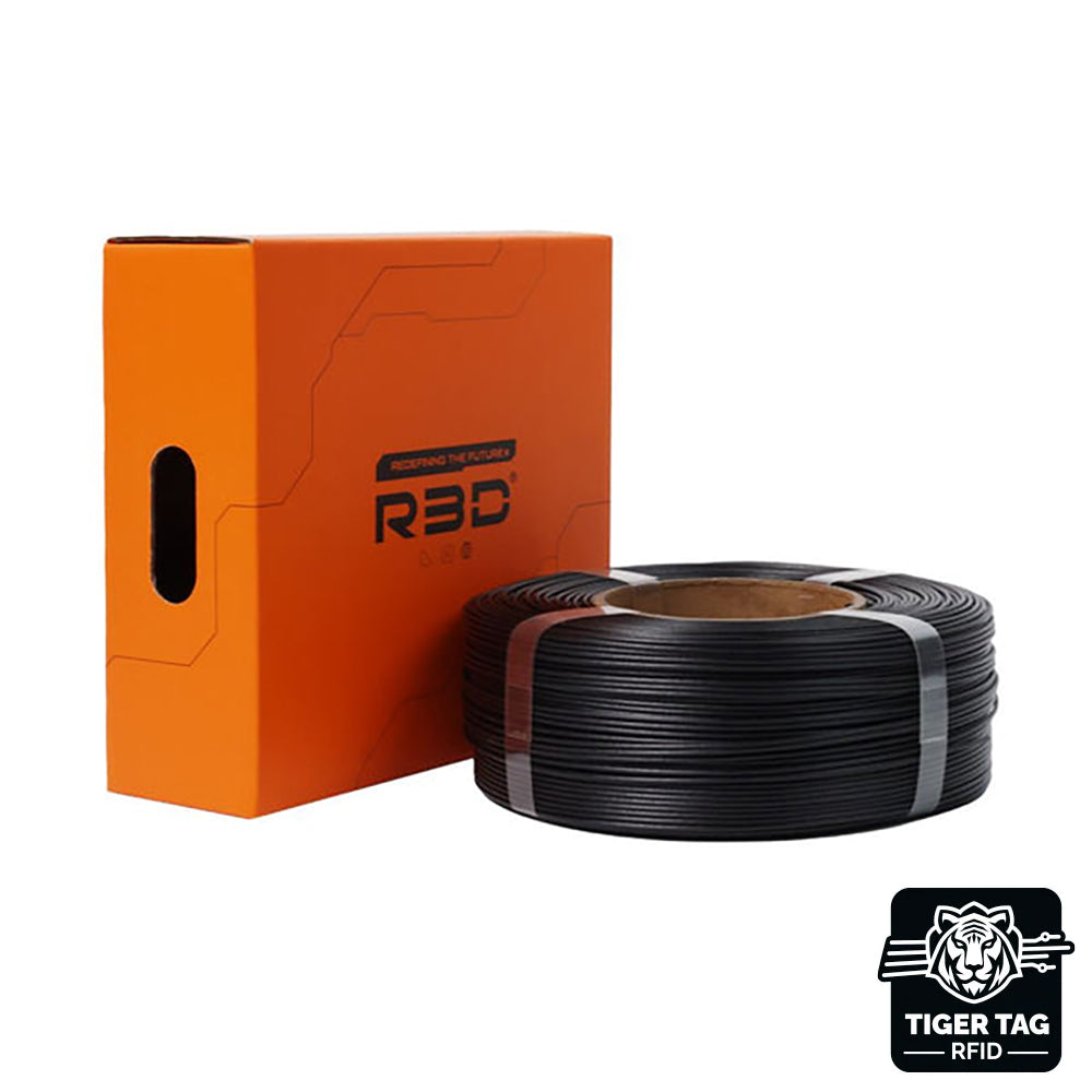 R3D - PETG-CF High-Speed (Carbon) - Gris Cendre (Ash Grey) - 1,75 mm - 1 kg Refill avec RFID TigerTag