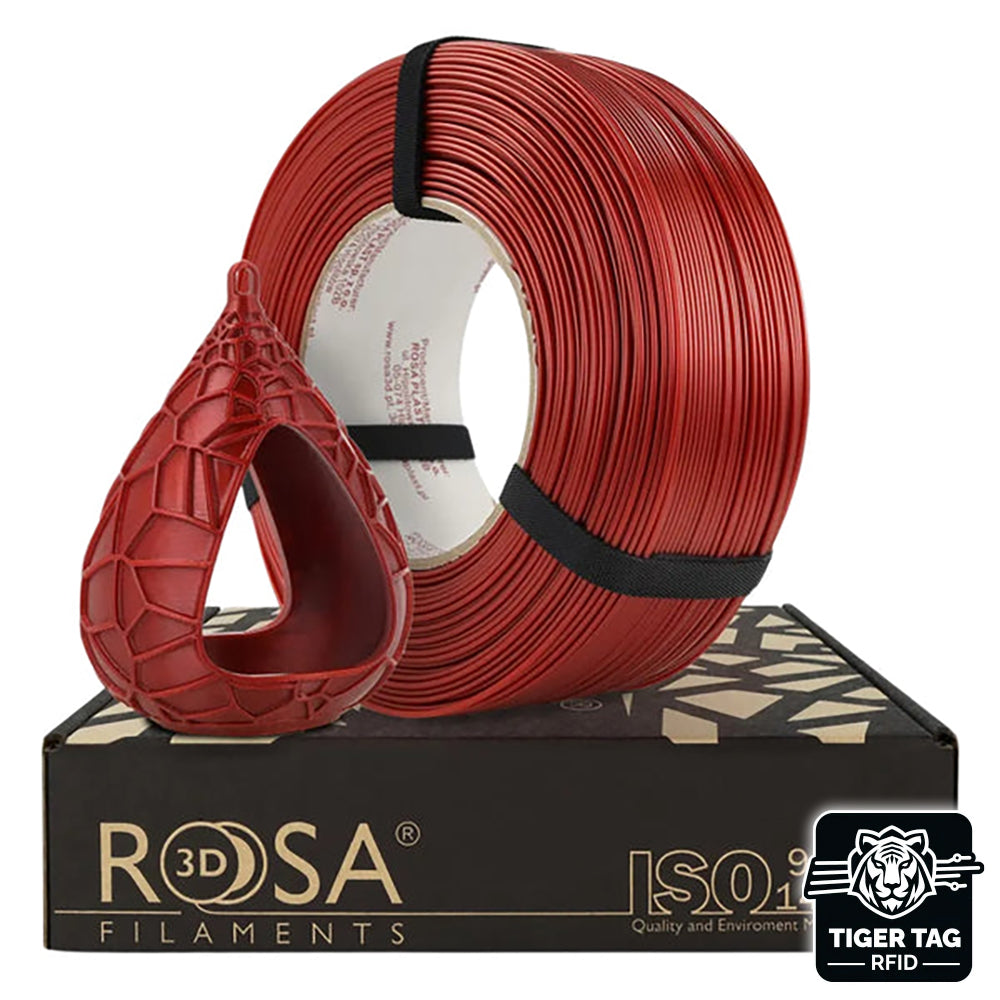 Rosa3D - PETG Standard HS - Rouge Bordeaux (Burgundy Red) - 1,75 mm - 1 kg Refill avec RFID TigerTag