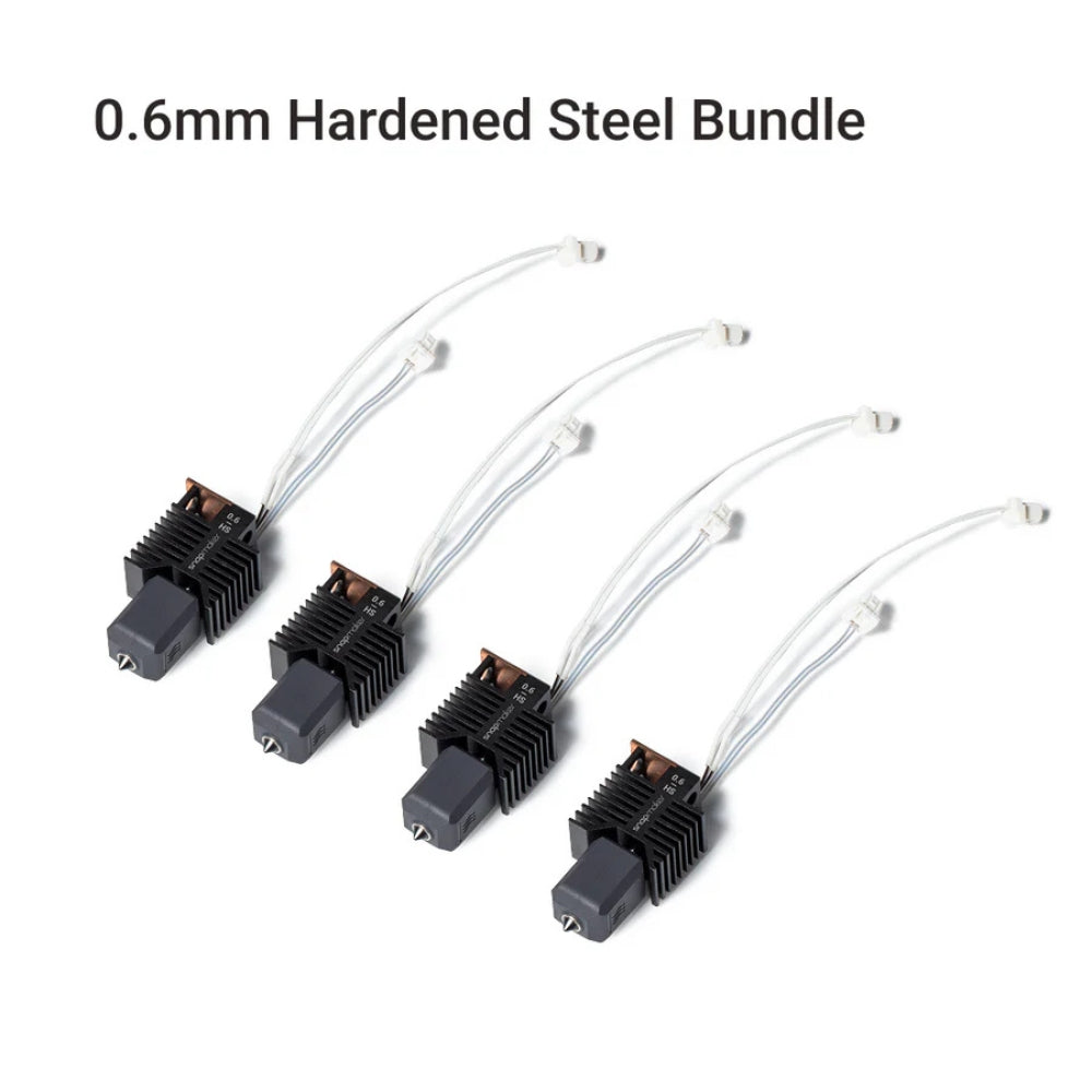 Snapmaker - U1 - Tête d'Extrusion Buse 0,6 mm Acier trempé (Hardened Steel Hot End Bundle) - 4 pcs