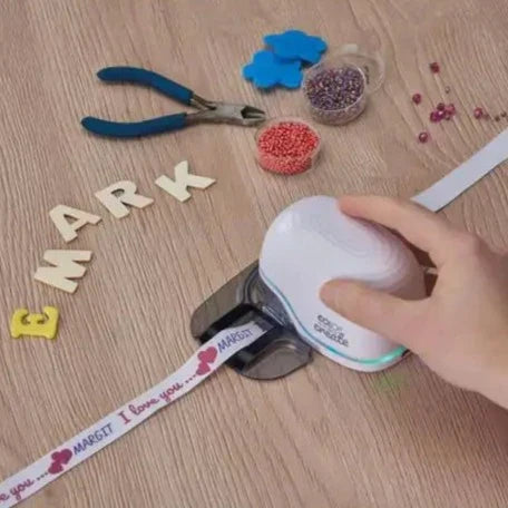 mise en situation de l'imprimante e-mark go colop avec ruban coton