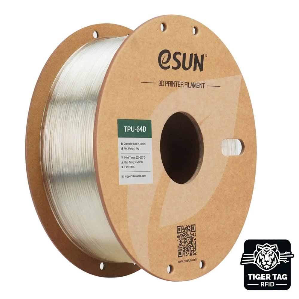 eSun - TPU-64D - Transparent (Clear) - 1,75 mm - 1 kg avec RFID TigerTag