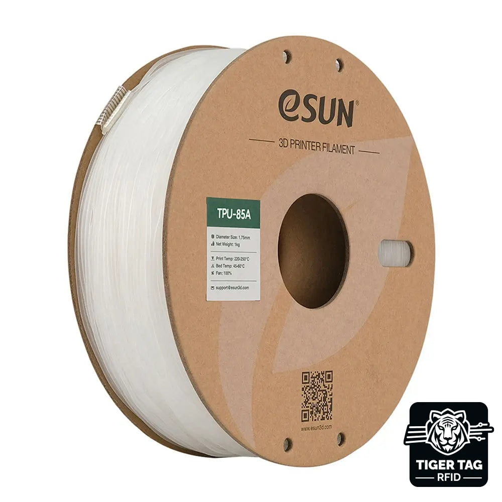 eSun - TPU-85A - Transparent (Clear) - 1,75 mm - 1 kg avec RFID TigerTag