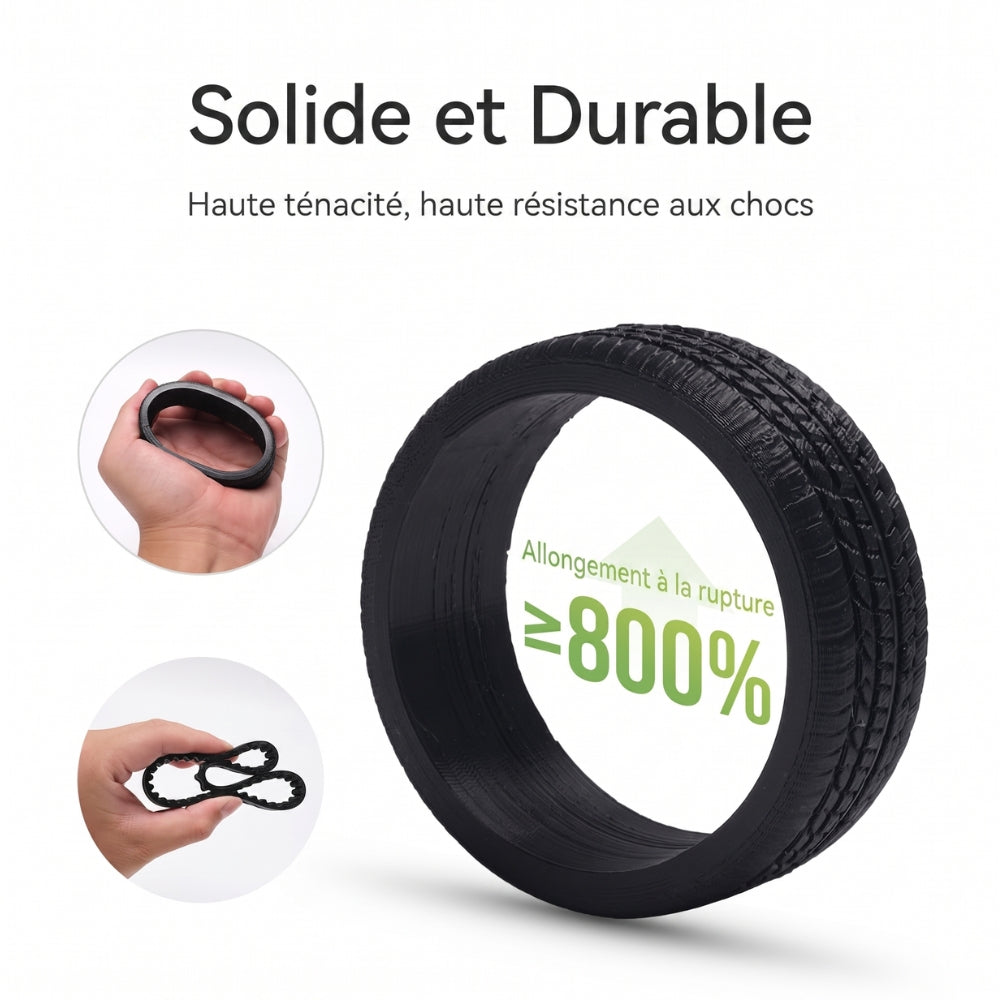 eSun - TPU-95A - Bleu Aqua Translucide (Translucent Aqua) - 1,75 mm - 1 kg avec RFID TigerTag