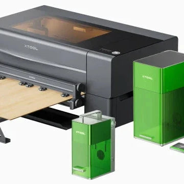 Vues de laser xtool P2, F1 et F1 ultra popur les test d'echantillons