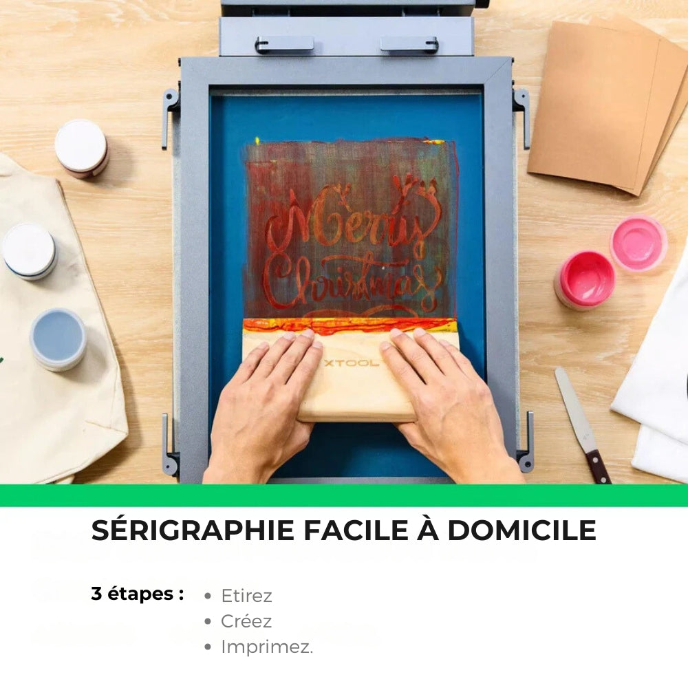 xTool - Screen Printer 1.0 - Cadre de sérigraphie (Screen Printing Frame) - 29 x 40 cm (11,5" x 16")