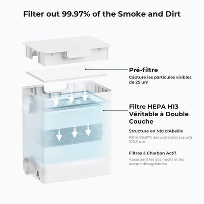 xTool - Purificateur d'air de bureau Compact pour F1