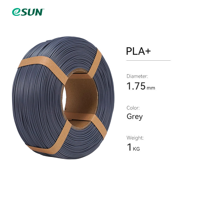 eSun - PLA+ - Gris (Grey) - 1,75 mm - 1 kg Refill avec RFID TigerTag