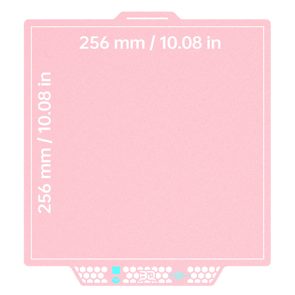 BIQU - Plateau CryoGrip Pro - Bambu Lab X1/X2/P1/P2/A1 - Rose glacé fin - (Glacier Fine Textures)