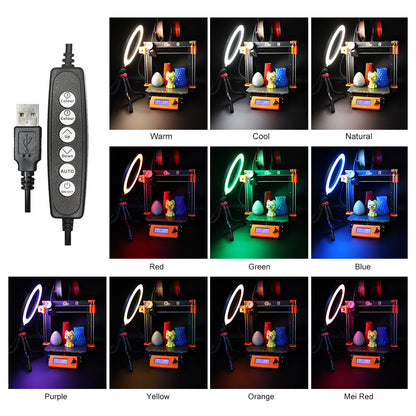 Anneau lumineux LED RVB