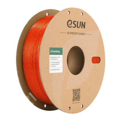Bobine eSun de PLA eTwinkling Warm Orange - 1 kg - Bobine en carton 