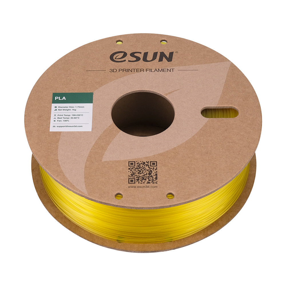 Bobine eSun de PLA Glass Lemon Yellow - 1 kg - Bobine couchée
