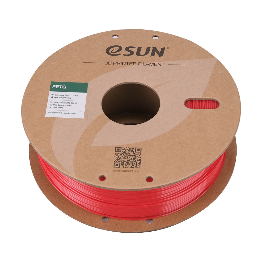 Bobine de PETG eSun Solid Red - 1kg - Spool couchée
