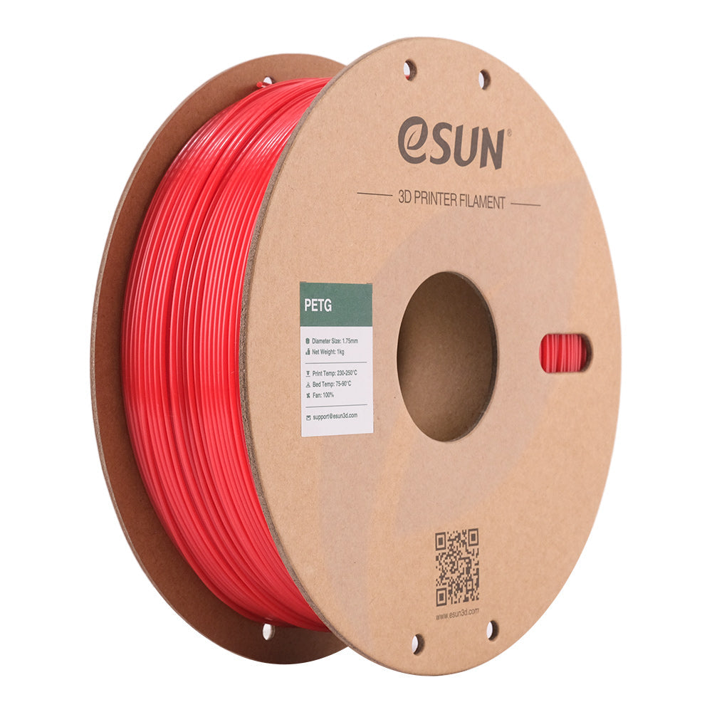 Bobine de PETG eSun Solid Red - 1kg - Spool carton