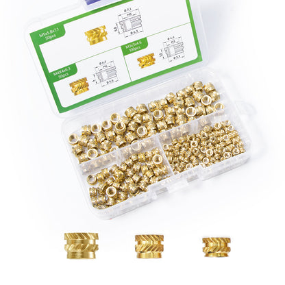 Mintion - Kit d'Inserts Filetés (Threaded Inserts Kit) - M3/M4/M5 Short version - 200pcs