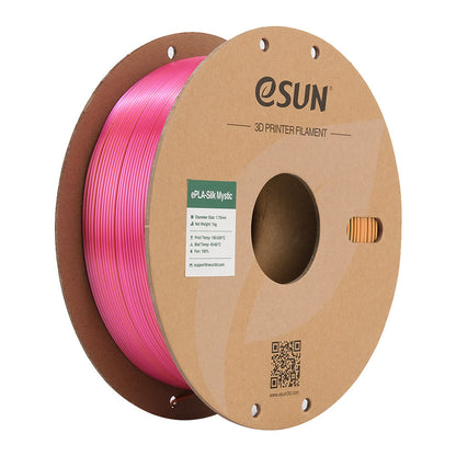 Bobine eSun de eSilk-PLA Mystic Gold Red Green - 1 kg - Spool carton