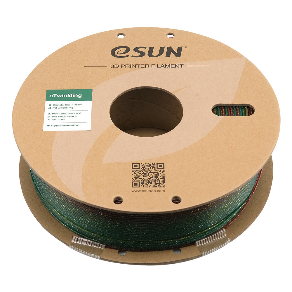 Bobine eSun de PLA eTwinkling Rainbow - 1 kg - Bobine en couchée