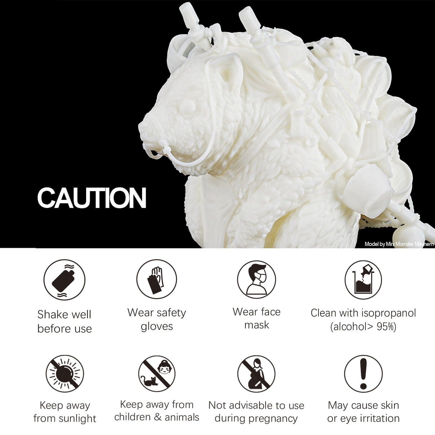 Jamg He - Résine UV Standard Plus 10k - Blanc (White) - 1 kg