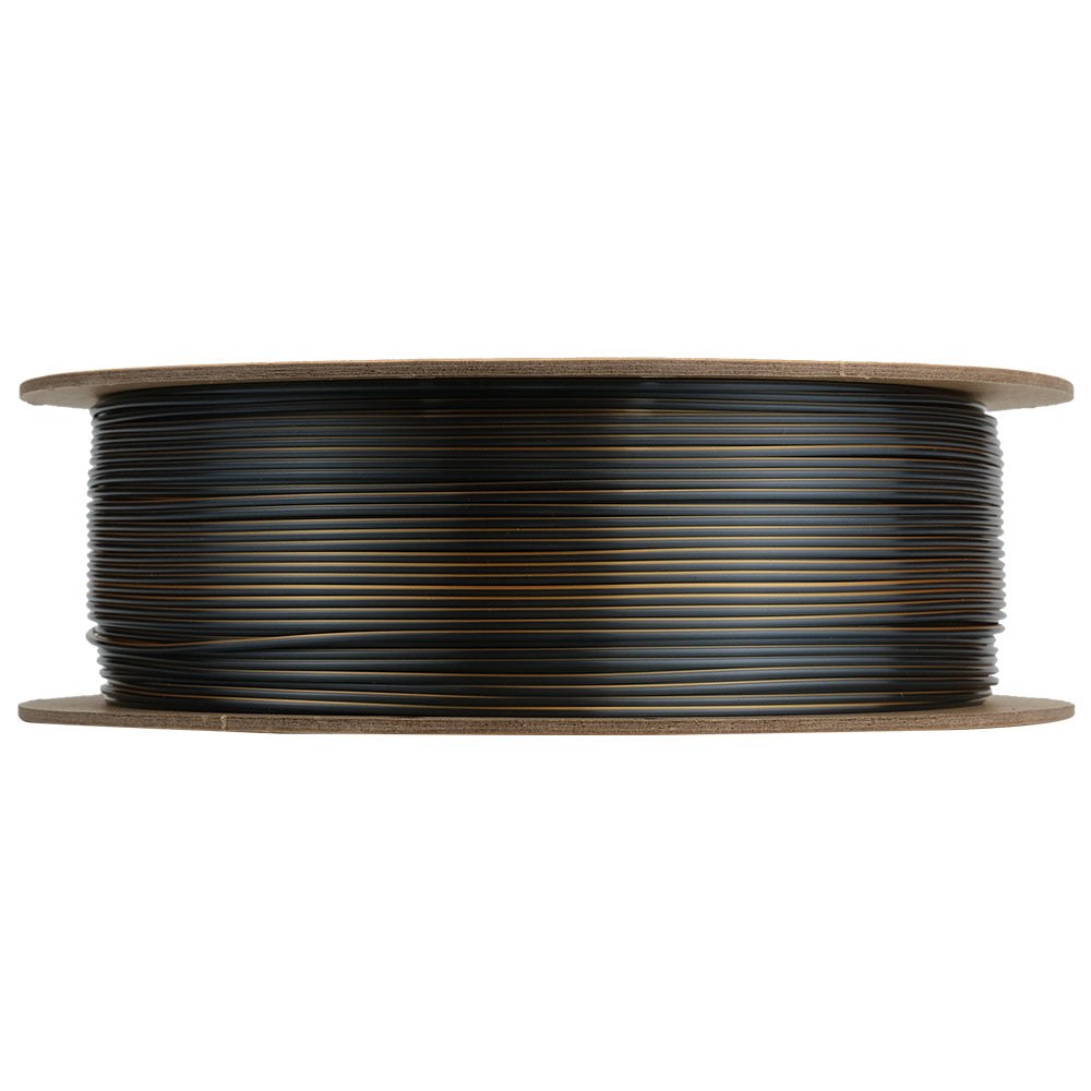 Bobine eSun de eSilk-PLA Mystic Gold Green Black - 1 kg - Spool vue de face