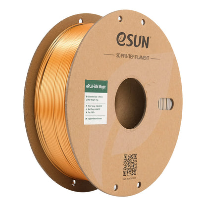 Bobine eSun de eSilk-PLA Magic Gold Silver - 1 kg - Spool carton