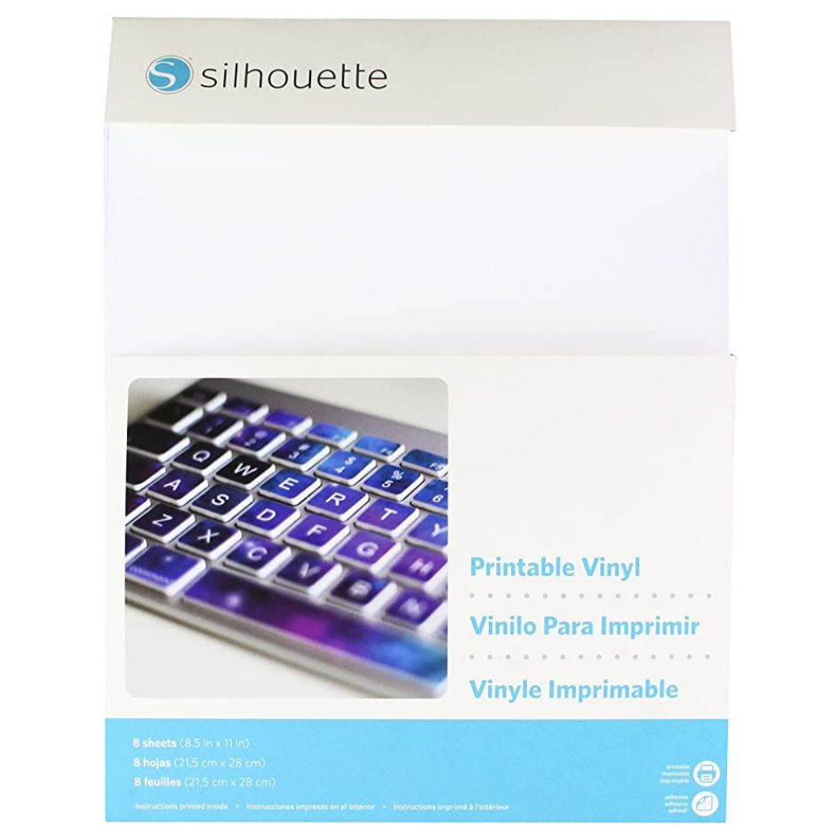 vinyla imprimable pour machine de decoupe Silhouette ou Cricut 8 feuilles A4