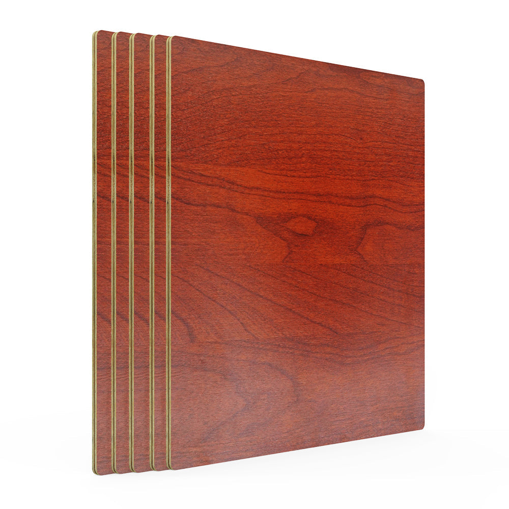 Creality - 6 Plaques de Contreplaqué Mélaminé Palissandre (Rosewood Plywood Sheets) - 30 x 30 cm - 5 mm