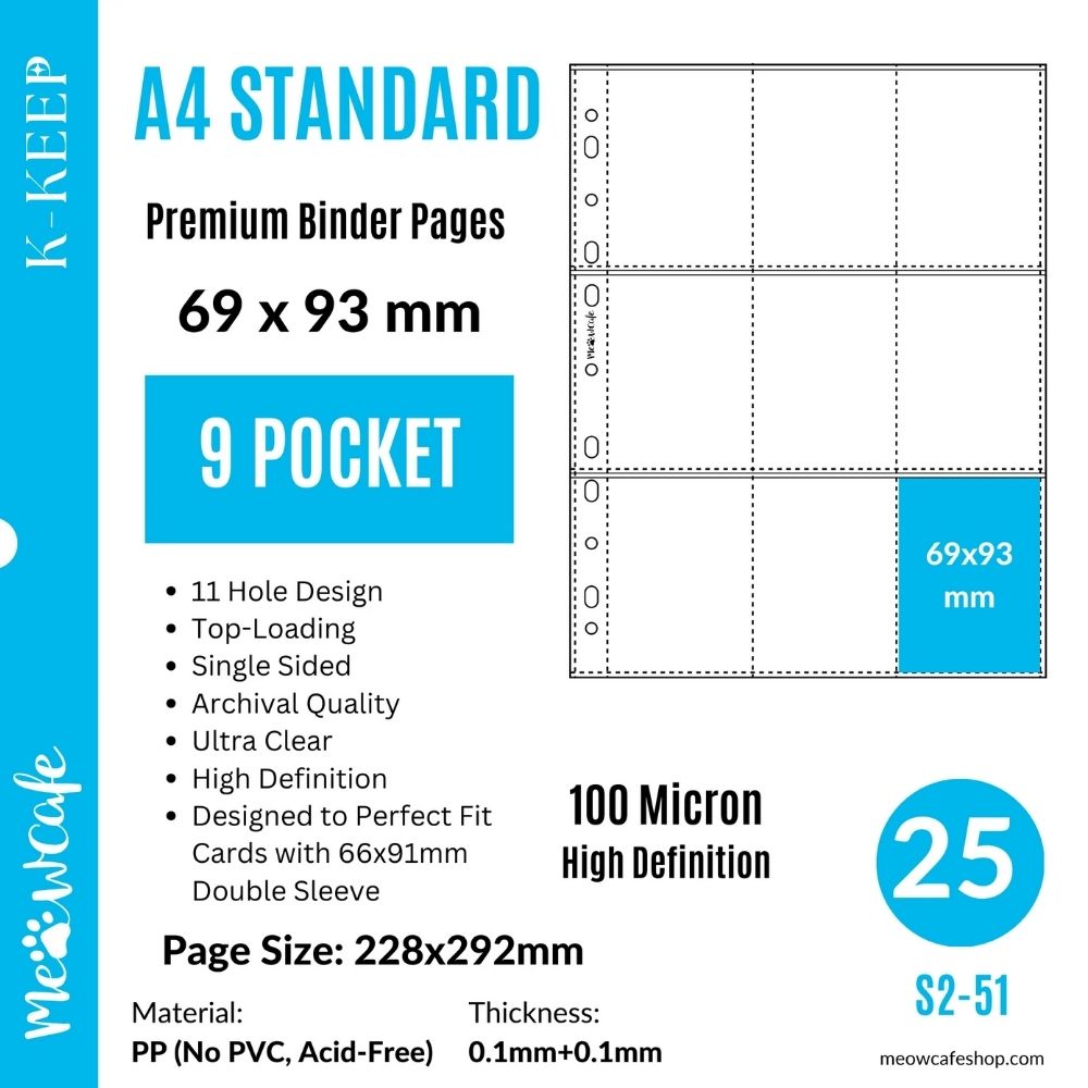25 Pochettes de protection - Transparente (Clear) - 228 x 292 mm