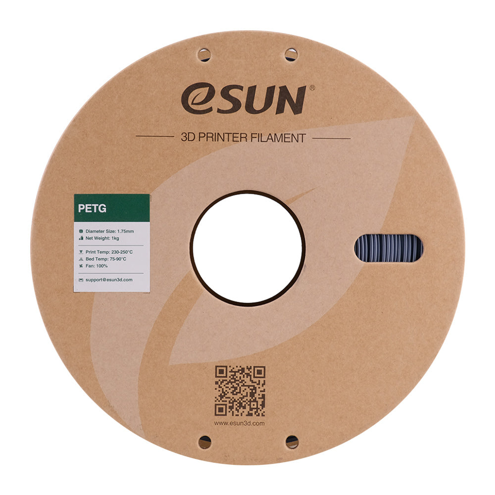 Bobine de PETG eSun Solid Grey - 1kg - Spool de face