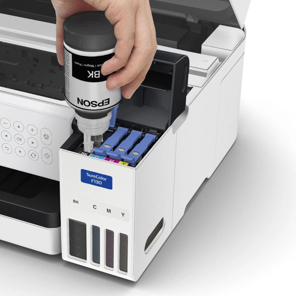 recharge d'encre a sublimation dans une epson f100