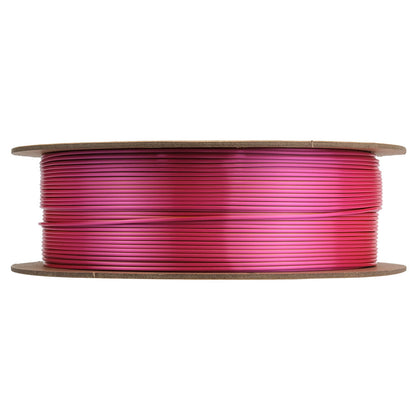 Bobine eSun de eSilk-PLA Mystic Gold Red Green - 1 kg - Spool vue de face