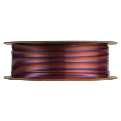 Bobine eSun de eSilk-PLA Mystic Copper Purple Green - 1 kg - Spool vue de face