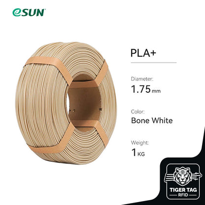 eSun - PLA+ - Blanc Os (Bone White) - 1,75 mm - 1 kg Refill RFID TigerTag