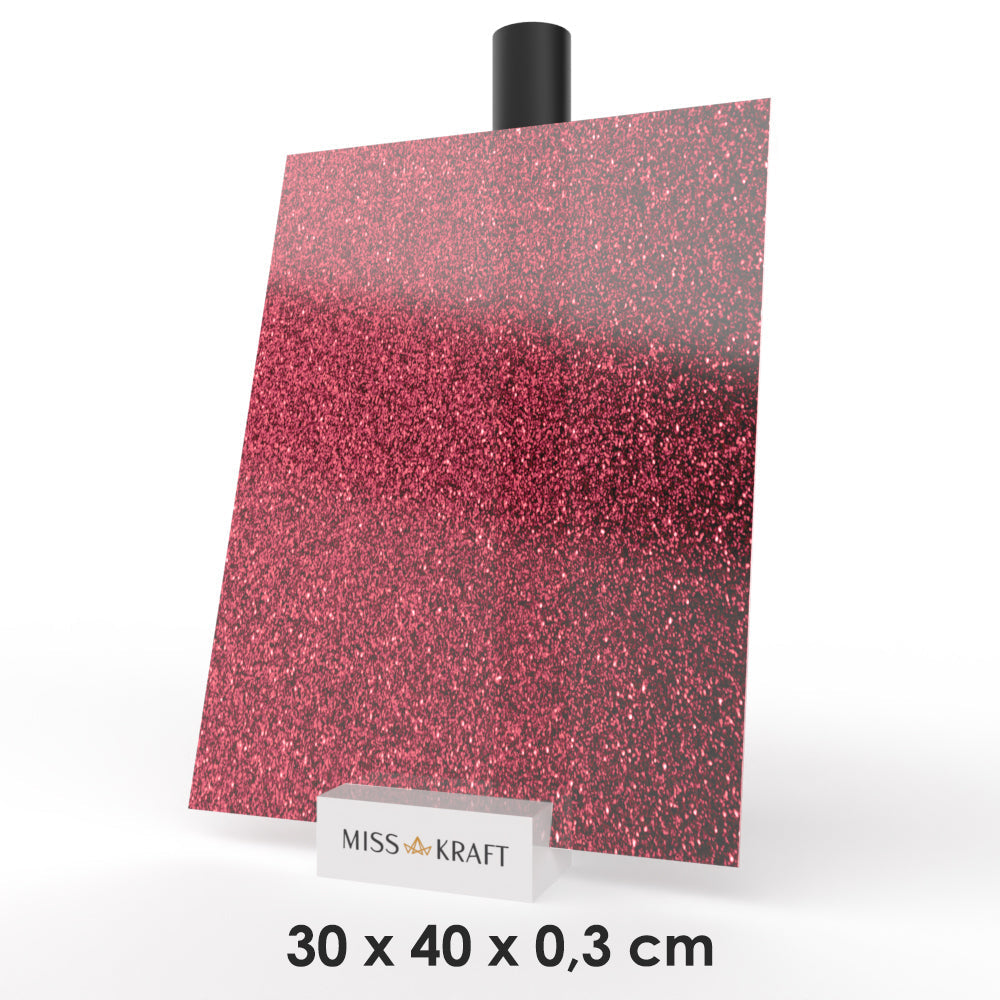 Plaque acrylique MissKraft - Glitter Rose