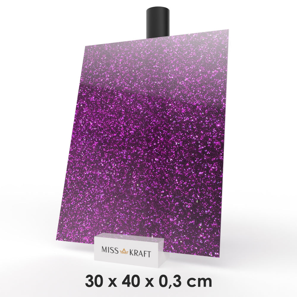 Plaque acrylique MissKraft - Glitter Violet