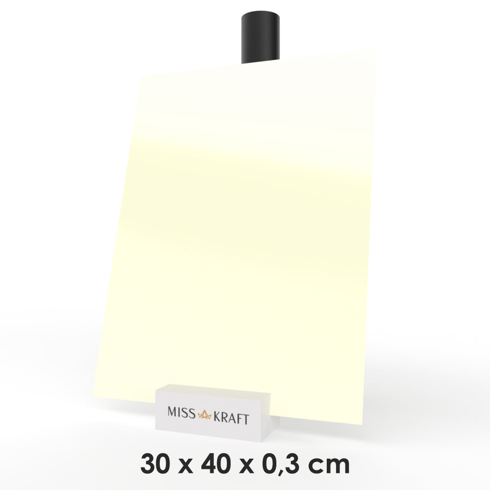 Plaque acrylique MissKraft - Pastel Jaune Pâle