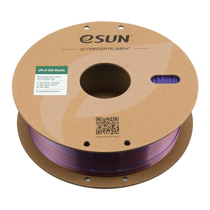 Bobine eSun de eSilk-PLA Mystic Copper Purple Green - 1 kg - Spool couchée