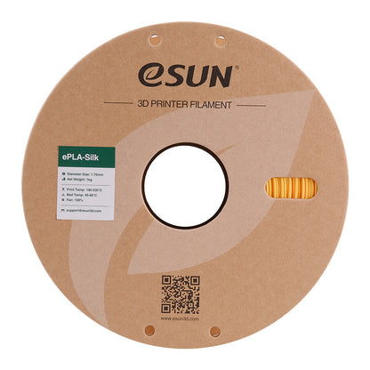 Bobine eSun de eSilk PLA Dark Yellow - 1 kg - Packaging