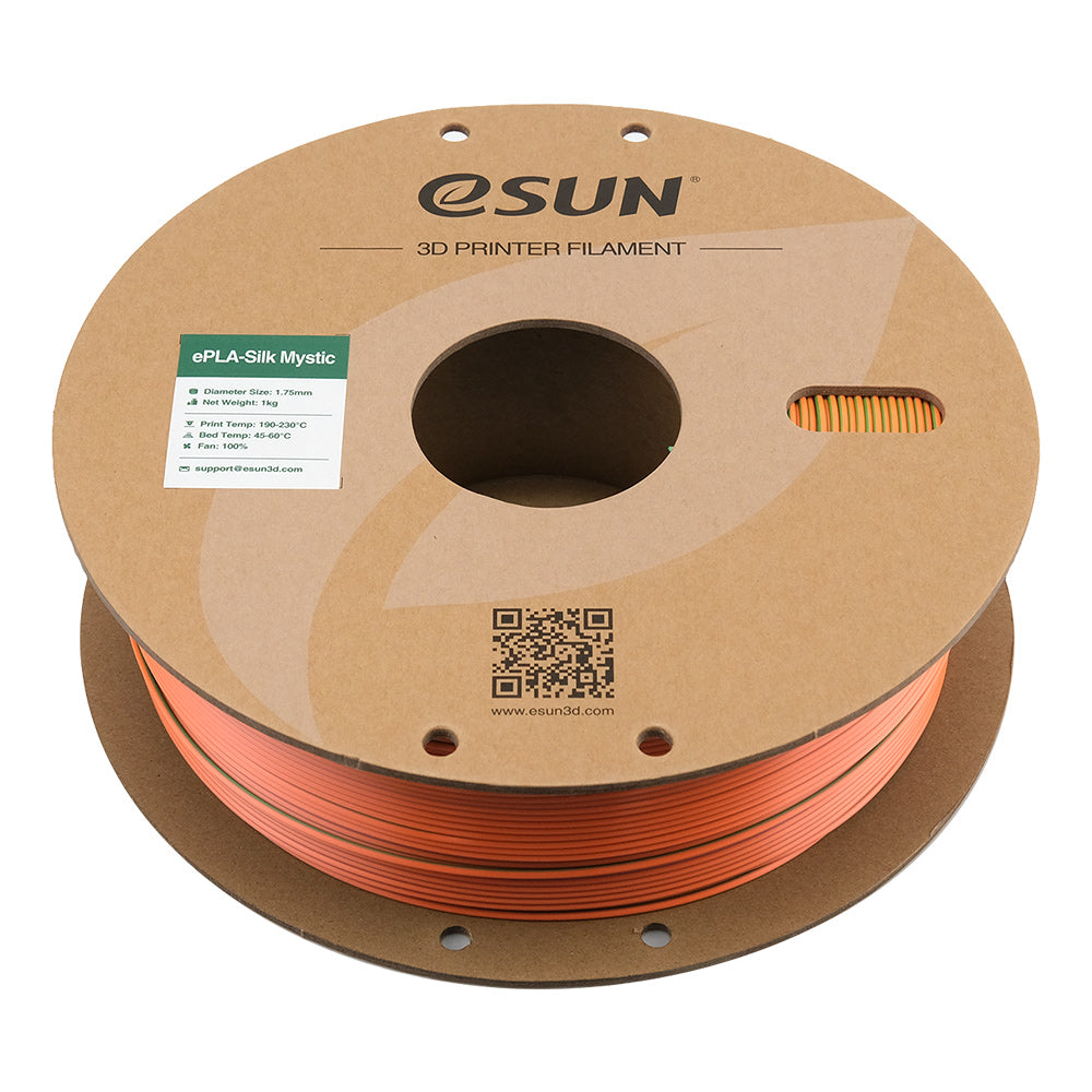 Bobine eSun de eSilk-PLA Mystic Blue Orange Green - 1 kg - Bobine couchée